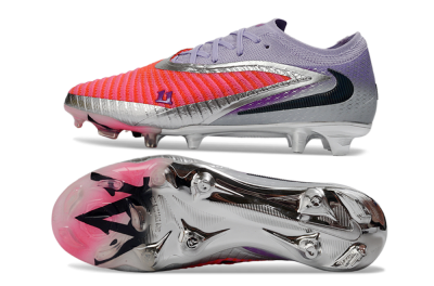 Nike Phantom 6 Elite Low FG Football Boots - Pink/Vibrant Coral/Metallic Silver