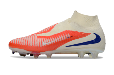Nike Phantom 6 Elite High FG Football Boots - Orange/Bright Coral/Deep Blue