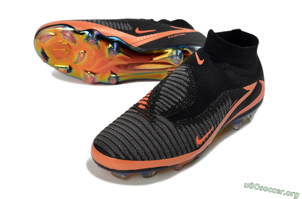 Nike Phantom 6 Elite High FG Football Boots - Black/Vibrant Orange/Rainbow Gradient 0