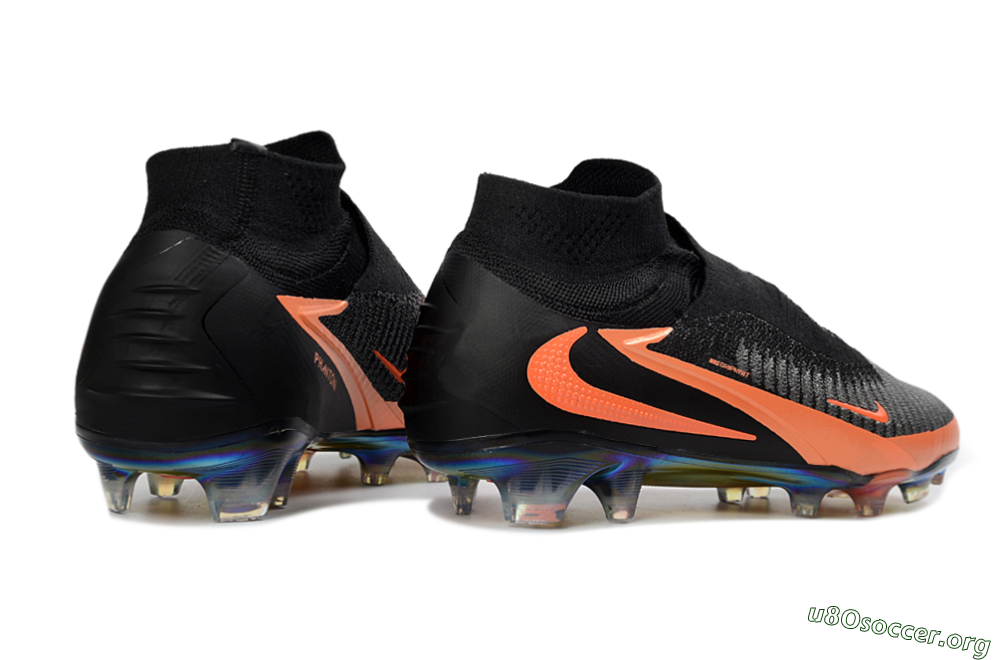 Nike Phantom 6 Elite High FG Football Boots - Black/Vibrant Orange/Rainbow Gradient 6