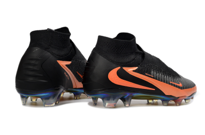 Nike Phantom 6 Elite High FG Football Boots - Black/Vibrant Orange/Rainbow Gradient