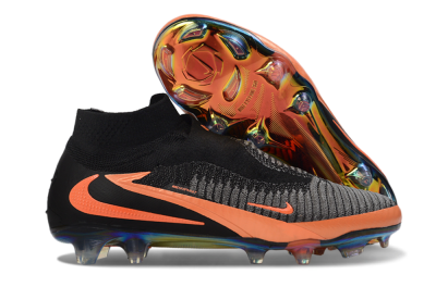 Nike Phantom 6 Elite High FG Football Boots - Black/Vibrant Orange/Rainbow Gradient