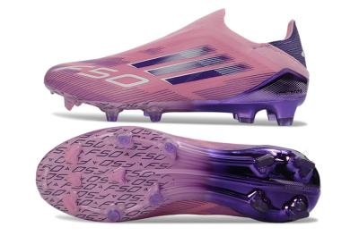 Adidas F50 Elite Laceless FG Football Boots - Pink/Lavender Mist/Purple Haze