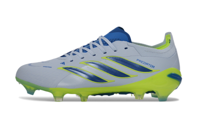 Adidas Predator 26 Elite FG Football Boots - Gray/Electric Green/Navy Blue