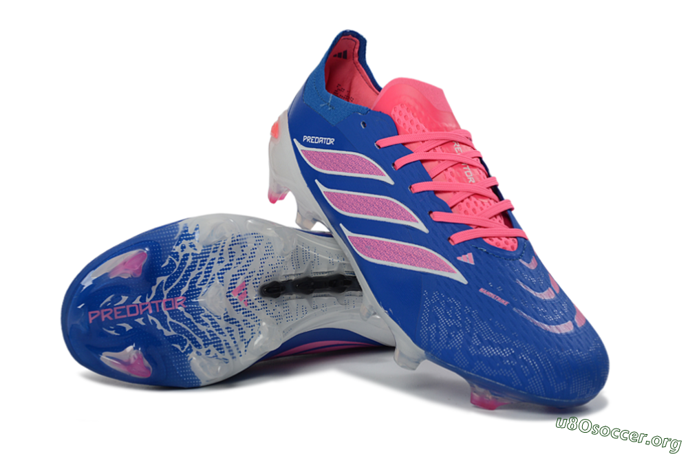 Adidas Predator 26 Elite FG Football Boots - Blue/Electric Blue/Fusion Pink 0