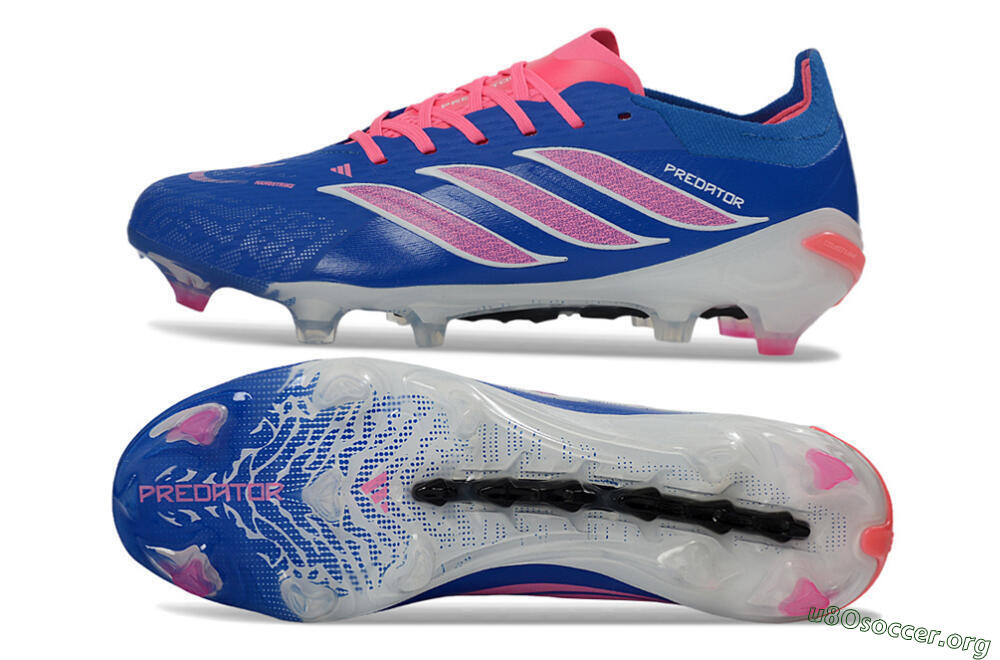 Adidas Predator 26 Elite FG Football Boots - Blue/Electric Blue/Fusion Pink 1