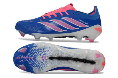 Adidas Predator 26 Elite FG Football Boots - Blue/Electric Blue/Fusion Pink