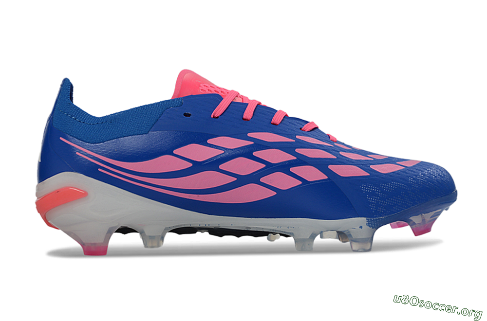 Adidas Predator 26 Elite FG Football Boots - Blue/Electric Blue/Fusion Pink 7