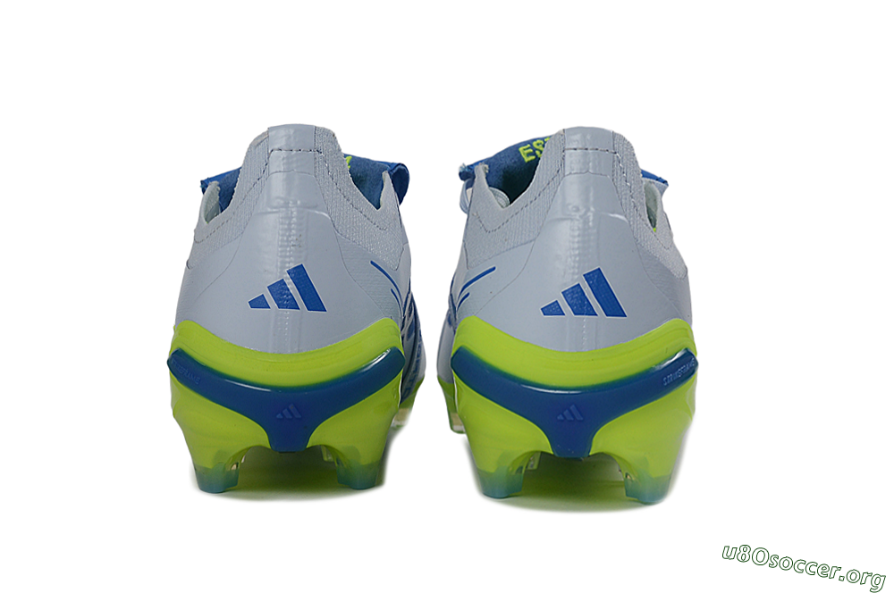 Adidas Predator 26 Elite Fold-Over Tongue FG Football Boots - Gray/Vibrant Blue/Bright Lime 5