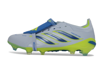 Adidas Predator 26 Elite Fold-Over Tongue FG Football Boots - Gray/Vibrant Blue/Bright Lime