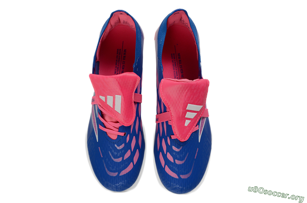 Adidas Predator 26 Elite Fold-Over Tongue FG Football Boots - Blue/Neon Pink/Sky Blue 4