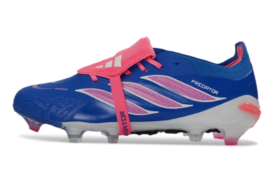 Adidas Predator 26 Elite Fold-Over Tongue FG Football Boots - Blue/Neon Pink/Sky Blue