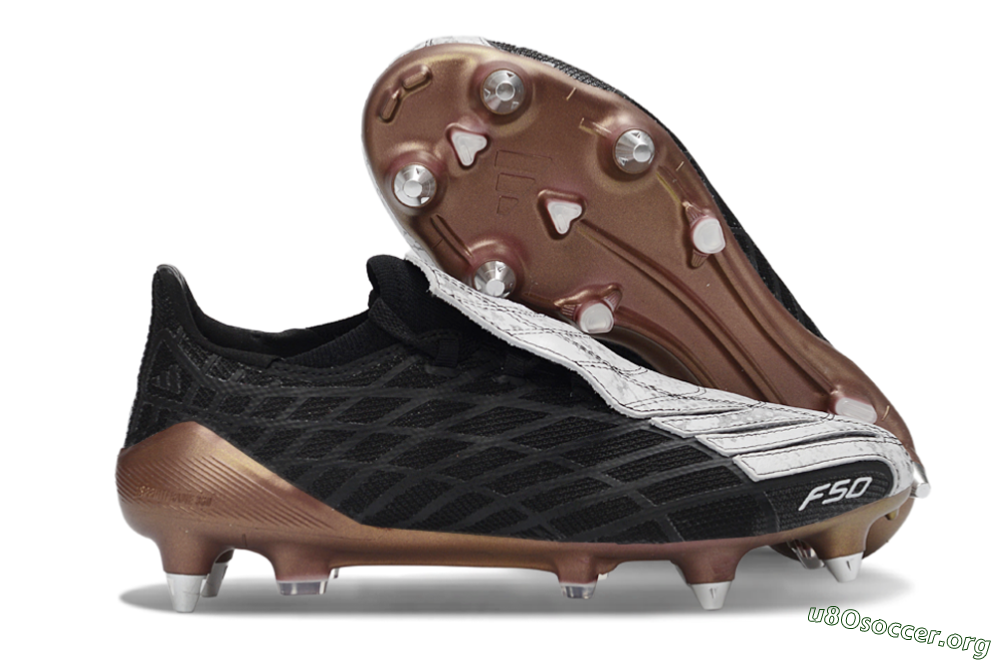 Adidas F50 Spider Elite SG Football Boots - Black/Bronze/White 2