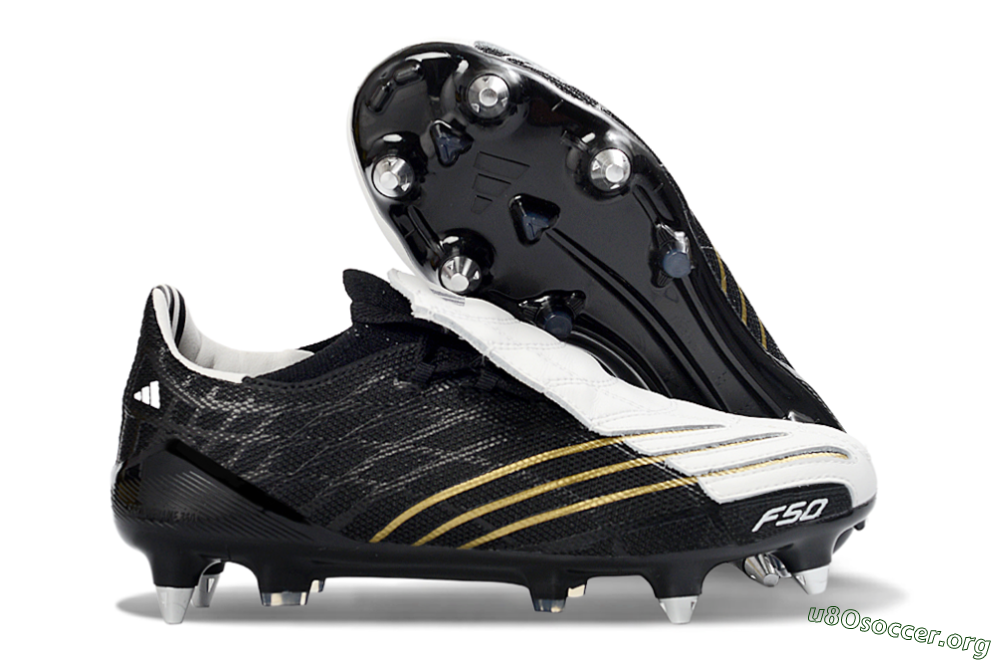 Adidas F50 Spider Elite SG Football Boots - Black/Electric Gold/Classic White 2