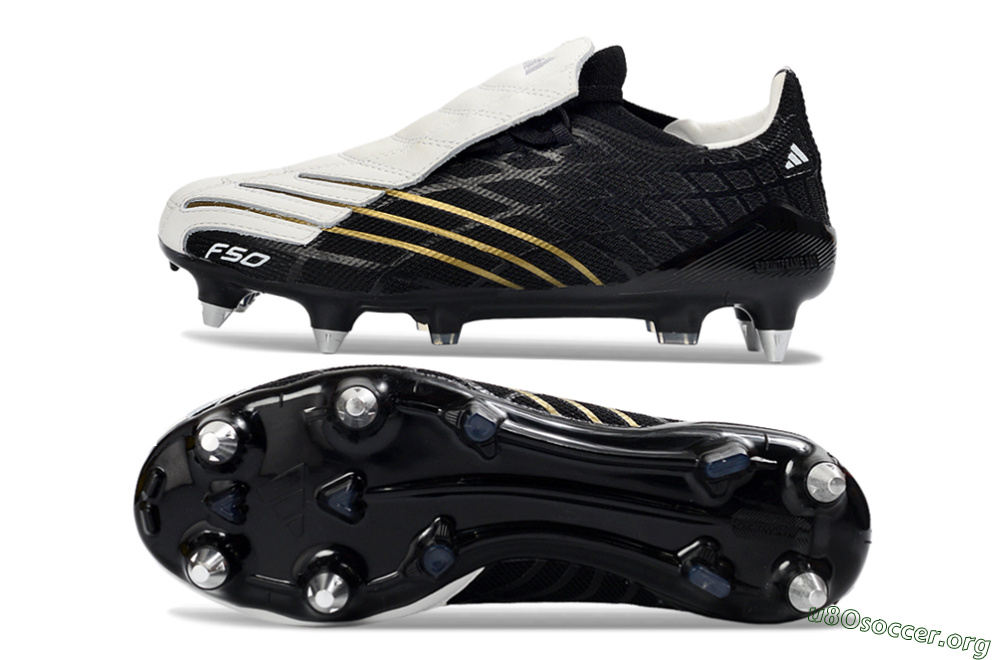 Adidas F50 Spider Elite SG Football Boots - Black/Electric Gold/Classic White 1