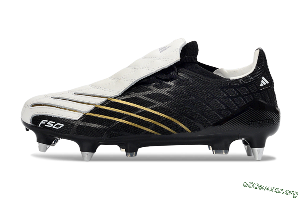 Adidas F50 Spider Elite SG Football Boots - Black/Electric Gold/Classic White 3