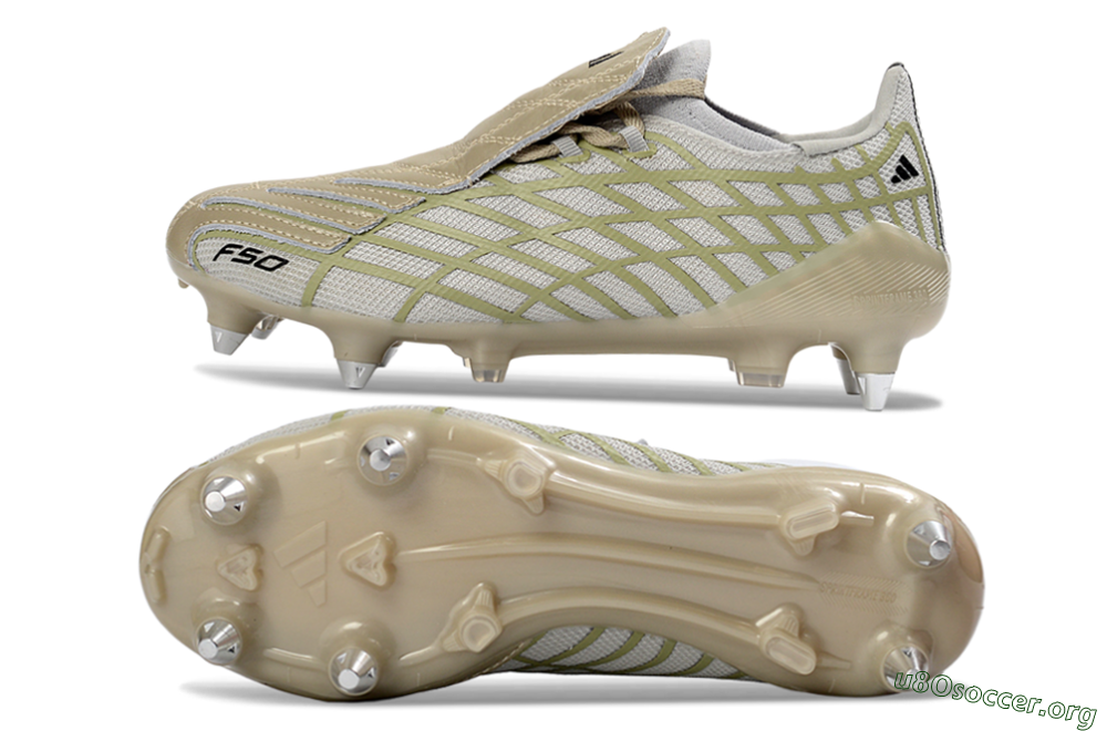 Adidas F50 Spider Elite SG Football Boots - Beige/Soft Sand/Light Olive 1
