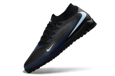 Nike Phantom 6 Elite High TF Football Shoes - Black/Midnight Blue/Sky Blue