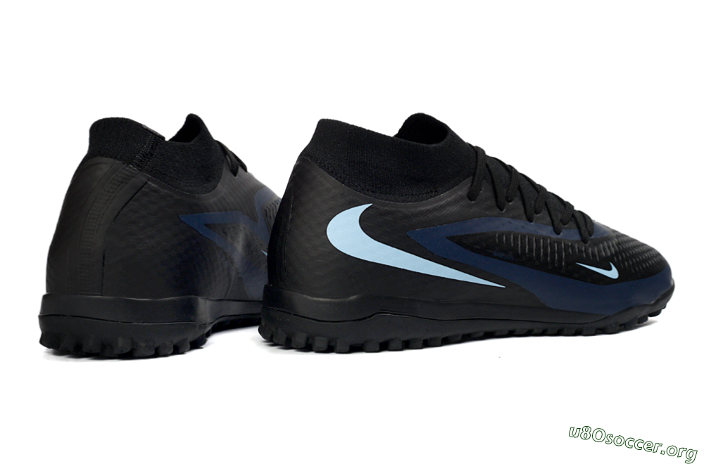 Nike Phantom 6 Elite High TF Football Shoes - Black/Midnight Blue/Sky Blue 6