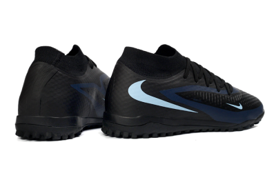 Nike Phantom 6 Elite High TF Football Shoes - Black/Midnight Blue/Sky Blue