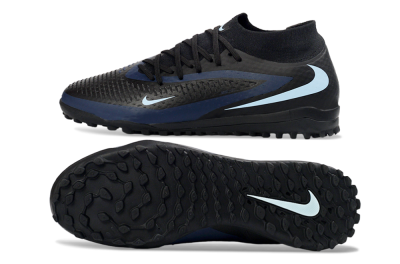 Nike Phantom 6 Elite High TF Football Shoes - Black/Midnight Blue/Sky Blue
