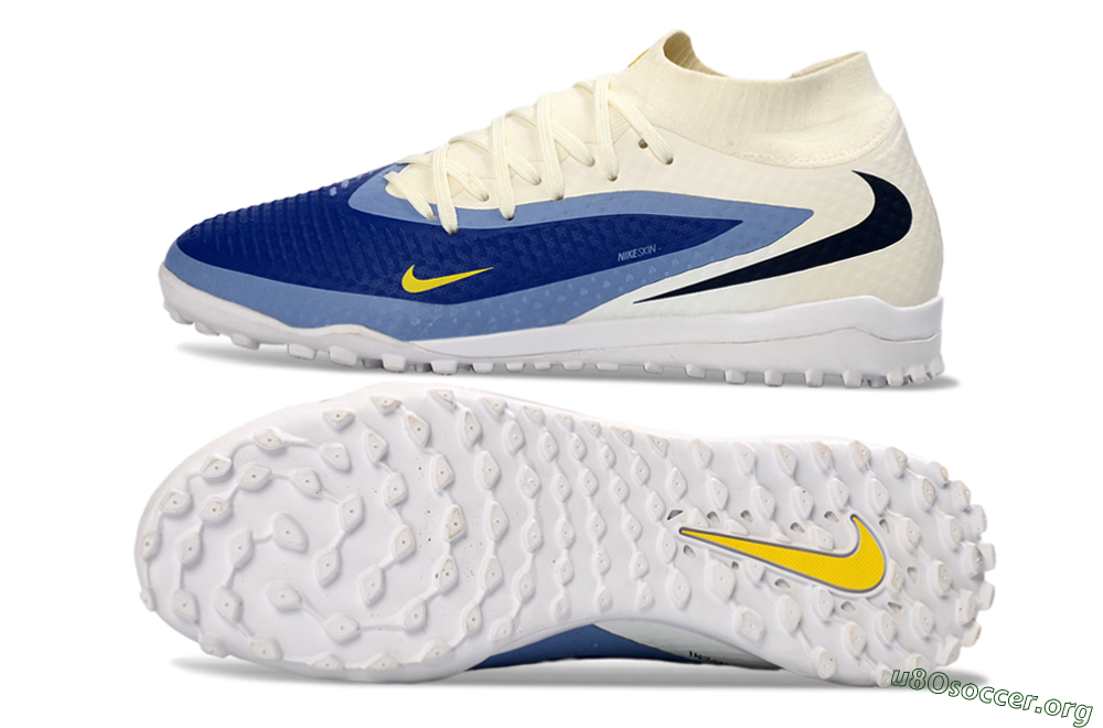 Nike Phantom 6 Elite High TF Football Shoes - Blue/Midnight Blue/Light Sky Blue 1