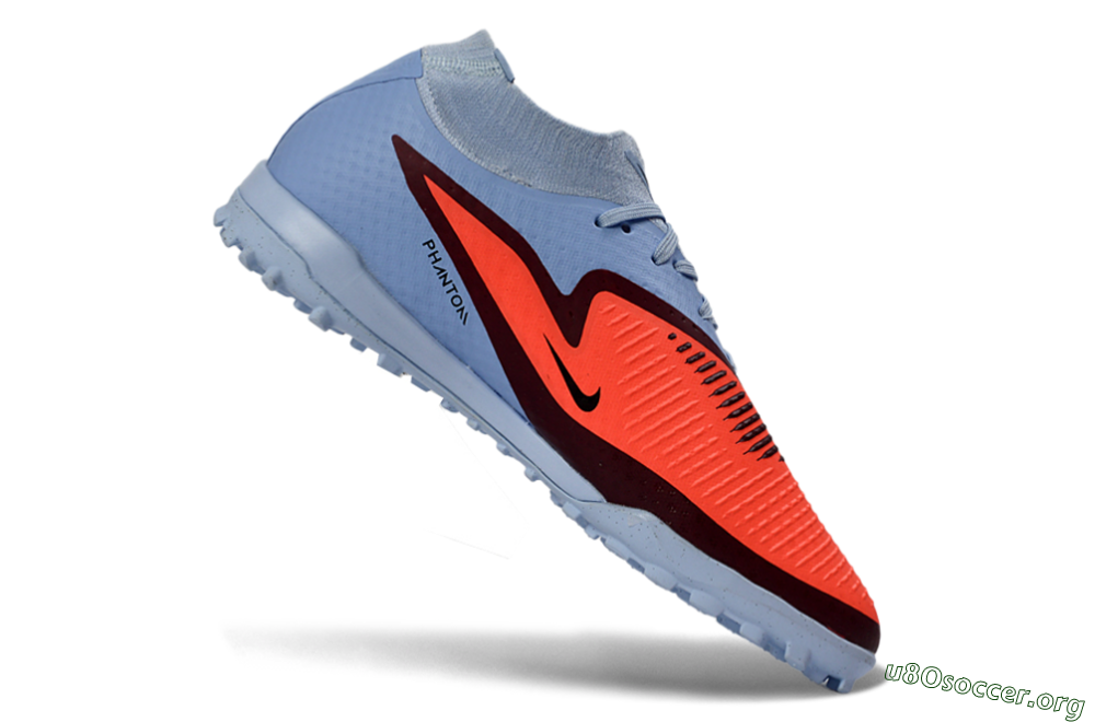 Nike Phantom 6 Elite High TF Football Shoes - Blue/Coral Burst/Sleek Navy 4