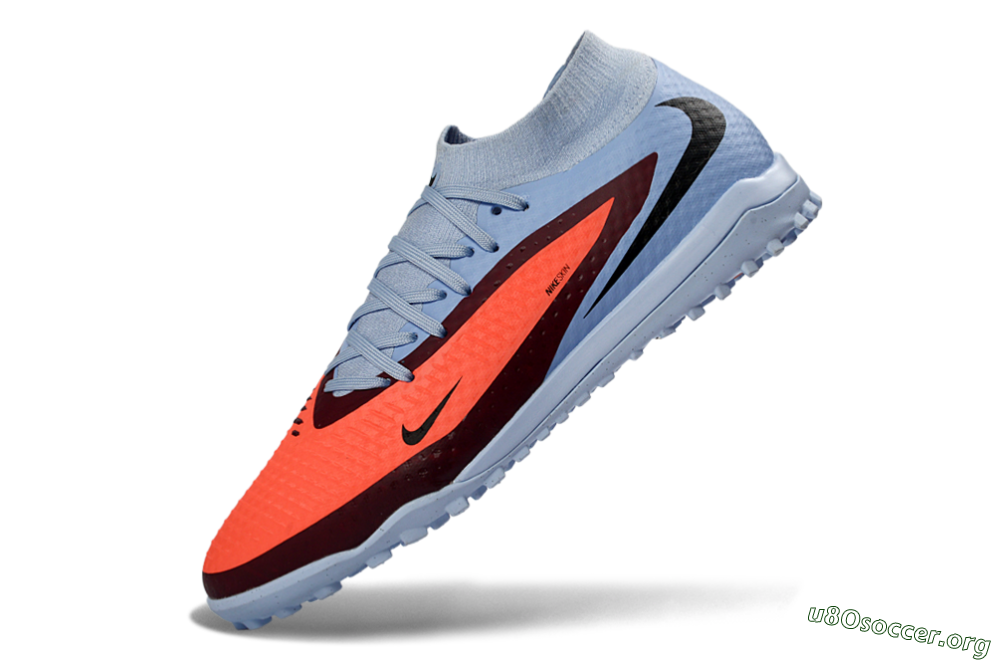 Nike Phantom 6 Elite High TF Football Shoes - Blue/Coral Burst/Sleek Navy 5