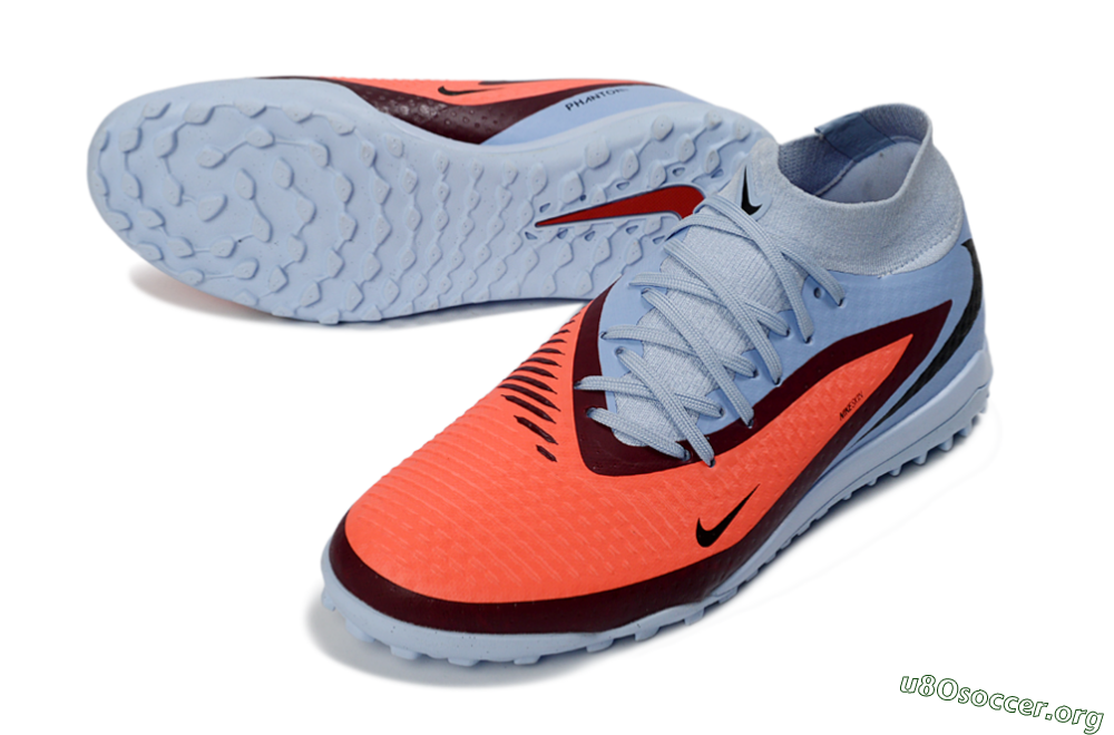 Nike Phantom 6 Elite High TF Football Shoes - Blue/Coral Burst/Sleek Navy 0