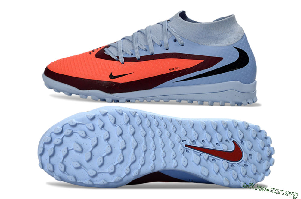 Nike Phantom 6 Elite High TF Football Shoes - Blue/Coral Burst/Sleek Navy 1