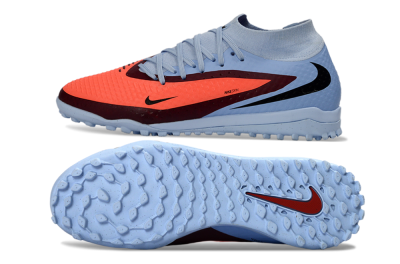 Nike Phantom 6 Elite High TF Football Shoes - Blue/Coral Burst/Sleek Navy