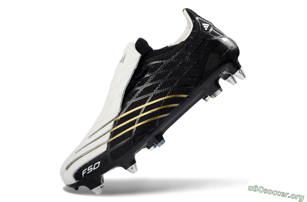 Adidas F50 Spider Elite SG Football Boots - Black/Electric Gold/Classic White 5