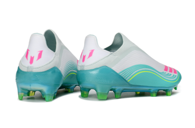 Adidas F50 Elite Laceless FG Football Boots - Aqua/Neon Green/Pink