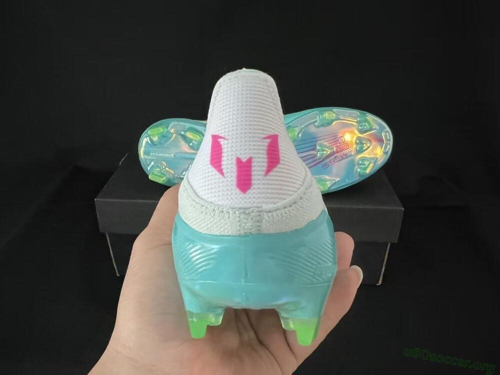 Adidas F50 Elite Laceless FG Football Boots - Aqua/Neon Green/Pink