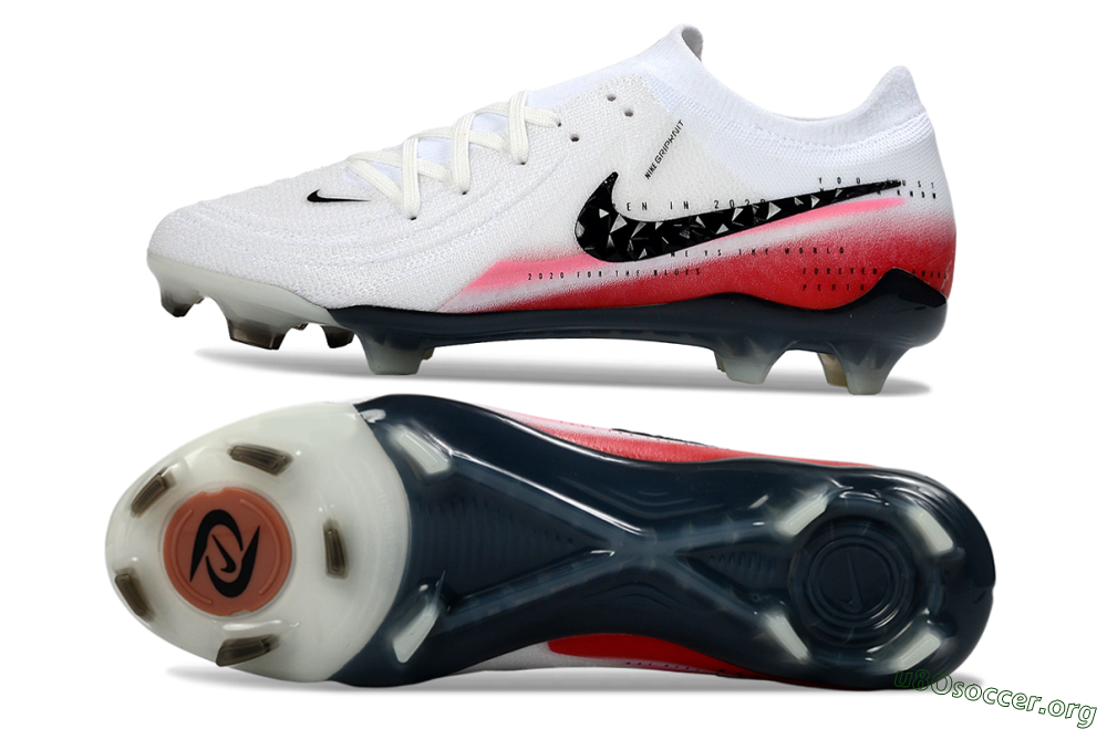 Nike Phantom GX 2 Elite FG Football Boots - White/Crimson Red/Steel Grey 1