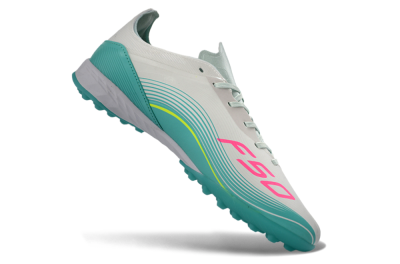 Adidas F50 Pro TF Football Shoes - Aqua/Neon Pink/Sunshine Yellow