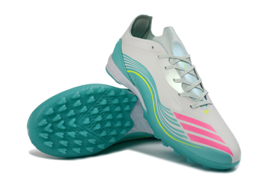 Adidas F50 Pro TF Football Shoes - Aqua/Neon Pink/Sunshine Yellow