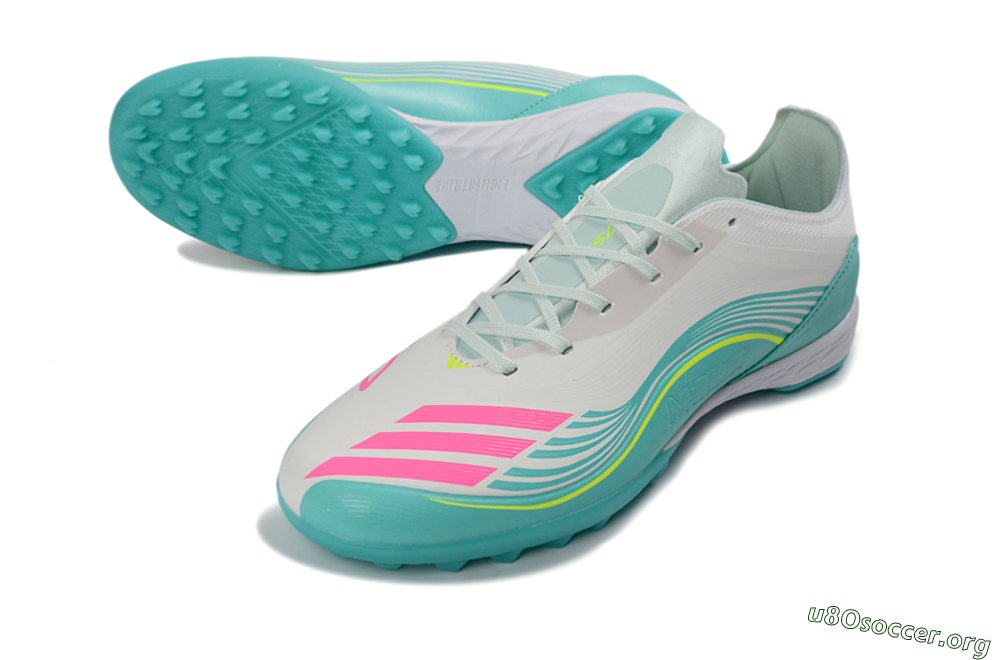 Adidas F50 Pro TF Football Shoes - Aqua/Neon Pink/Sunshine Yellow 0