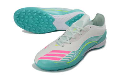 Adidas F50 Pro TF Football Shoes - Aqua/Neon Pink/Sunshine Yellow