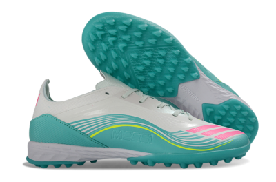 Adidas F50 Pro TF Football Shoes - Aqua/Neon Pink/Sunshine Yellow