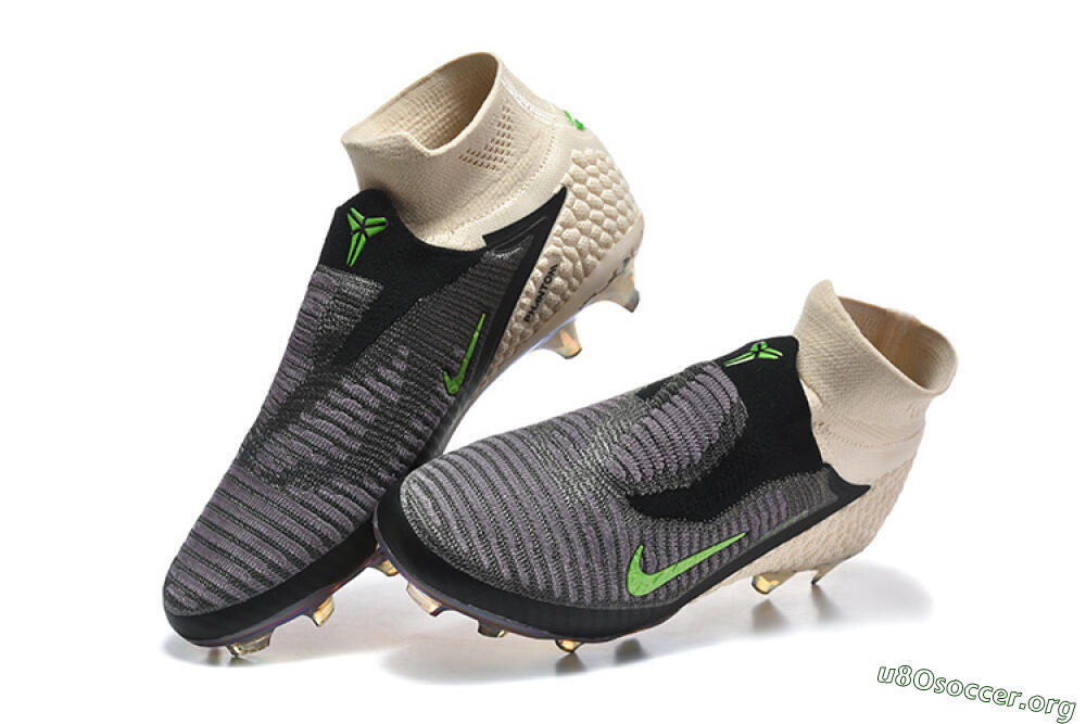 Nike Phantom 6 Elite High FG Football Boots - Black/Lime Green/Beige 6