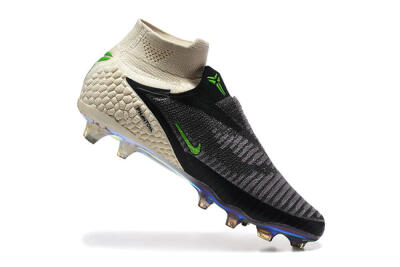 Nike Phantom 6 Elite High FG Football Boots - Black/Lime Green/Beige