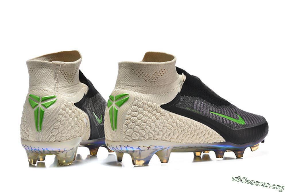 Nike Phantom 6 Elite High FG Football Boots - Black/Lime Green/Beige 9