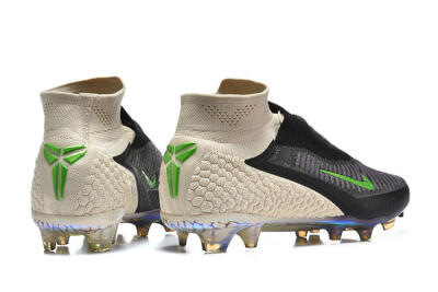 Nike Phantom 6 Elite High FG Football Boots - Black/Lime Green/Beige
