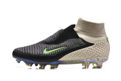 Nike Phantom 6 Elite High FG Football Boots - Black/Lime Green/Beige