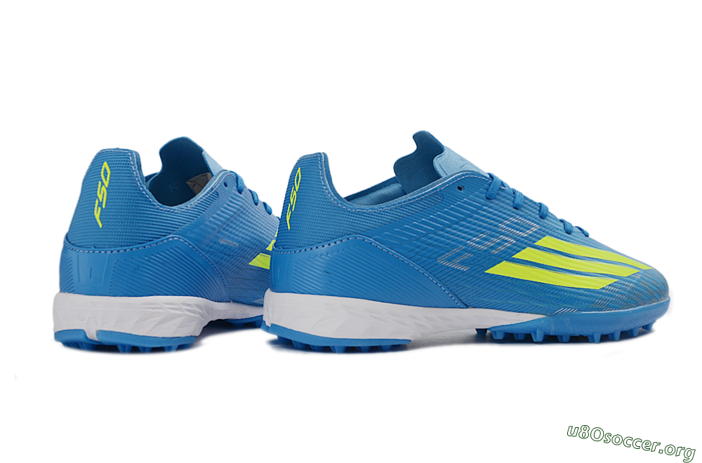 Adidas F50 Pro TF Football Shoes - Blue/Neon Green/Light Blue 7