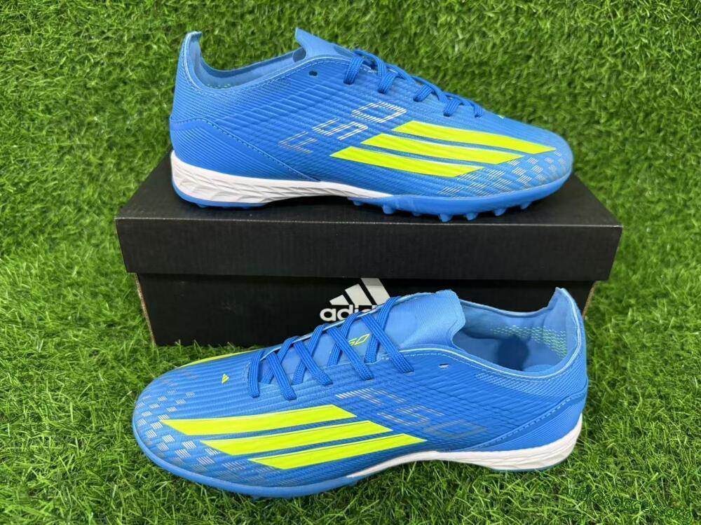 Adidas F50 Pro TF Football Shoes - Blue/Neon Green/Light Blue
