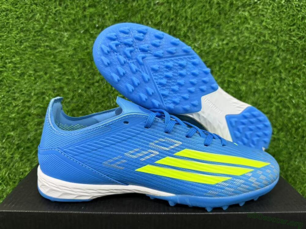 Adidas F50 Pro TF Football Shoes - Blue/Neon Green/Light Blue