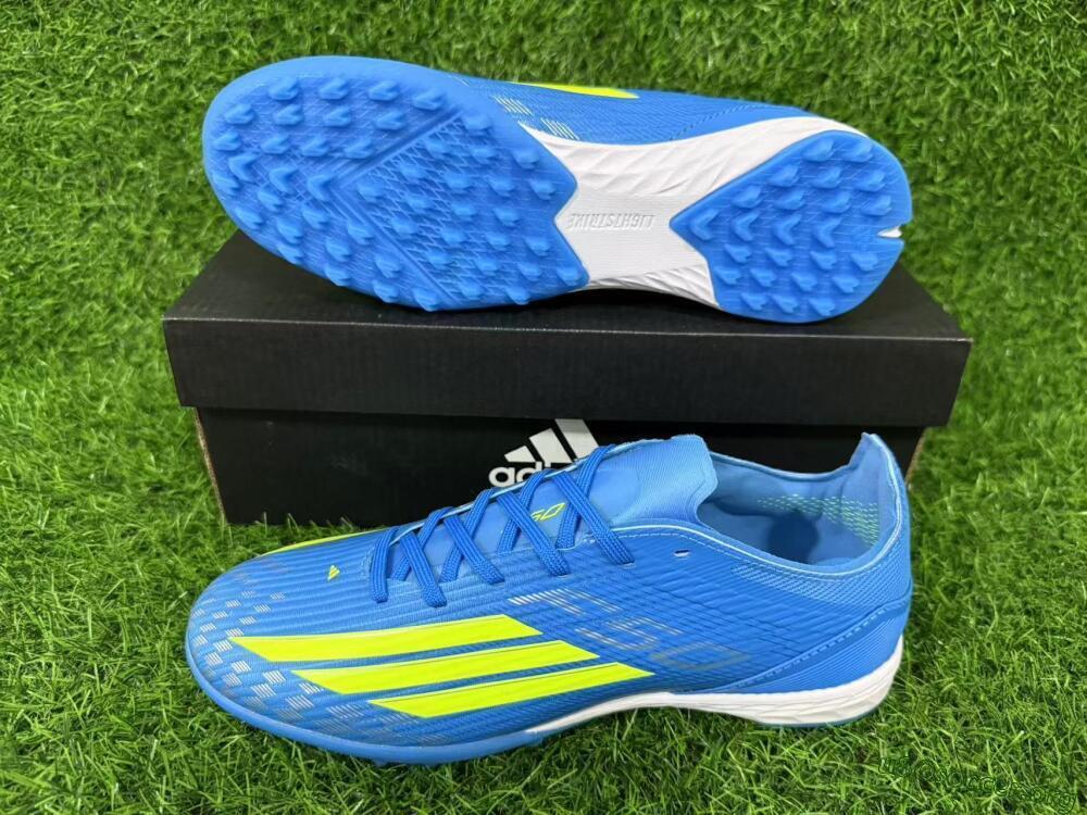 Adidas F50 Pro TF Football Shoes - Blue/Neon Green/Light Blue