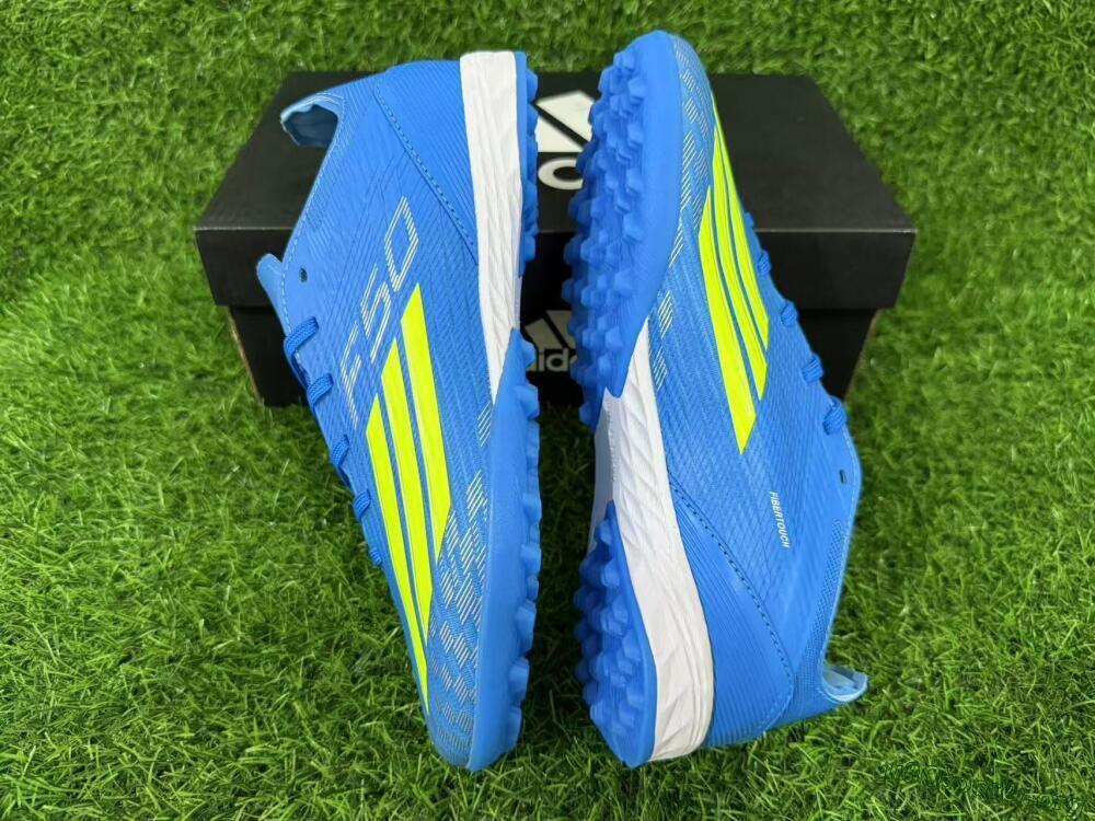 Adidas F50 Pro TF Football Shoes - Blue/Neon Green/Light Blue